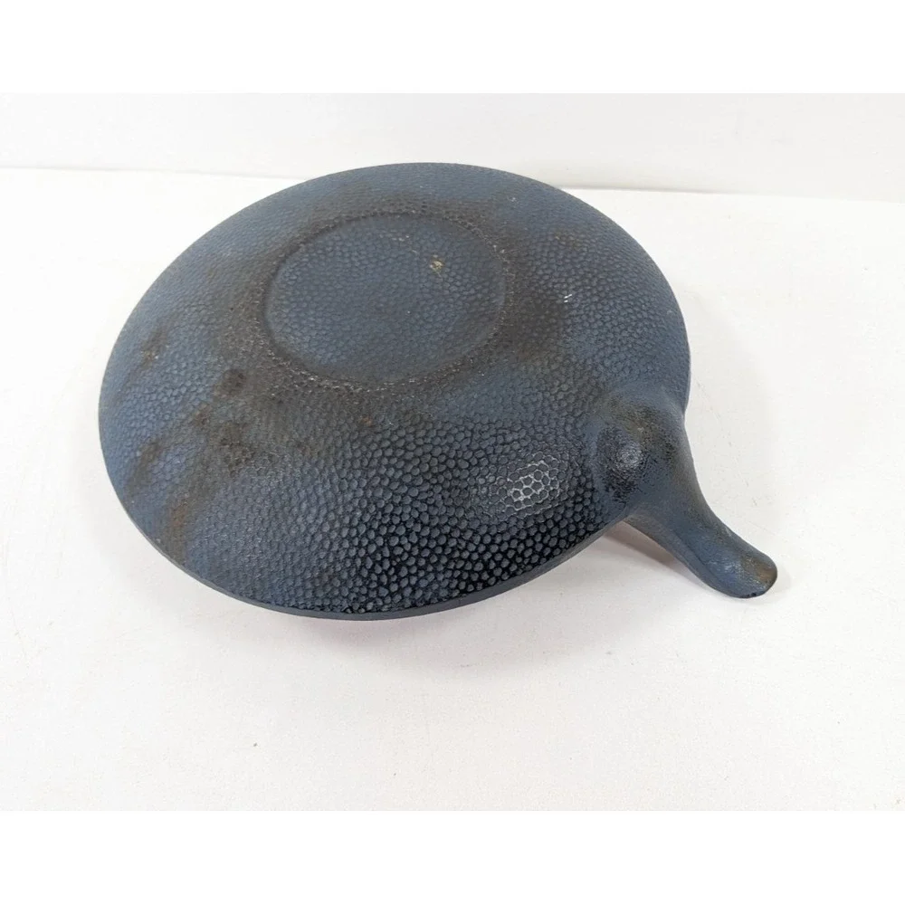 Japanese Vintage 24 Fl Oz Blue Carp Koi Fish Cast Iron Teapot Tetsubin w/ filter